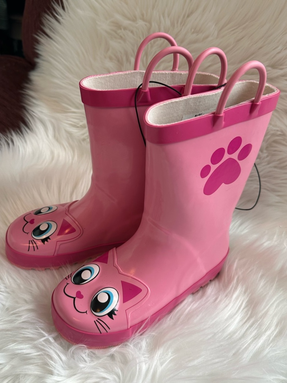 NWTS Western Chief Pink Kitty Rain Boot Sz 12 Khloe Cat